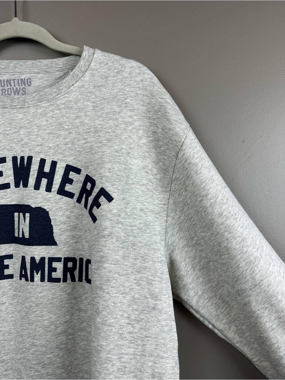 Counting Crows Omaha 'Somewhere in Middle America' Grey Crewneck Sweatshirt XL - Picture 4 of 12